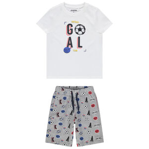 Ensemble avec t-shirt motif ballon en sequins et bermuda 