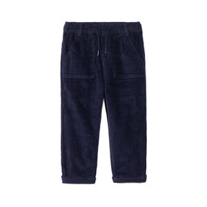 Pantalon bébé garçon en velours doublé jersey taille élastiquée 
