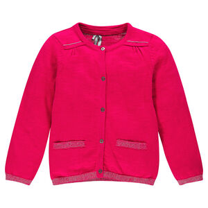 Gilet en tricot avec fils argentés et broderie 