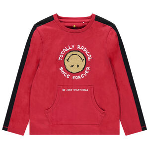 T-shirt manches longues avec Smiley en sequins magiques 