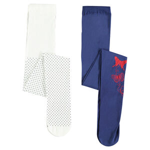 Lot de 2 collants fins 40 deniers imprimés / printés 