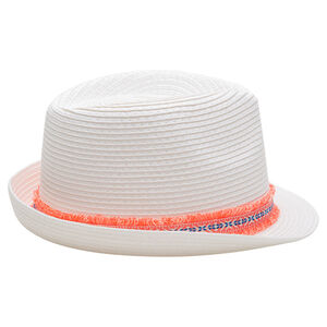 Borsalino effet paille avec galon esprit ethnique 