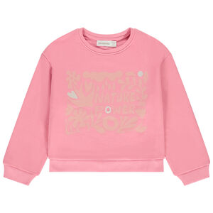 Sweat court oversize print fantaisie fille 