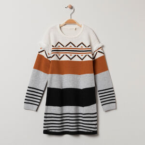 Robe en tricot à motif ethnique en jacquard  