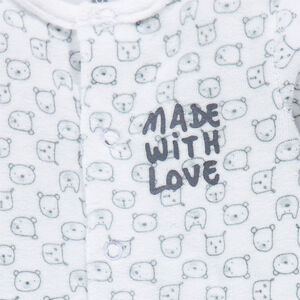 Dors-bien en velours avec imprimé fantaisie all-over 