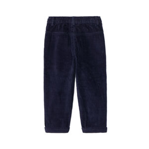 Pantalon bébé garçon en velours doublé jersey taille élastiquée 