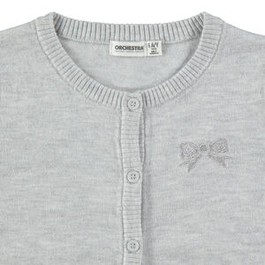 Gilet en tricot avec fantaisie brodée sur la poitrine 