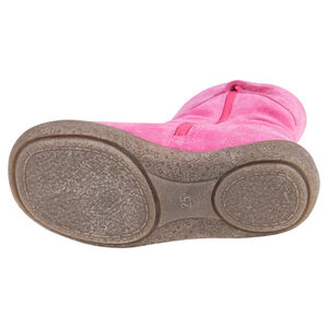 Bottines en cuir suédé avec lanière et fleur fantaisie 