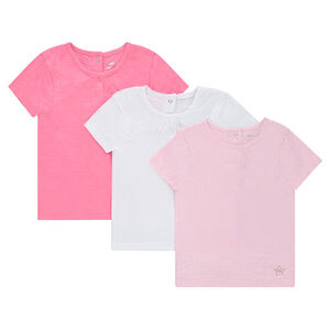 Lot de 3 tee-shirts manches courtes unis 