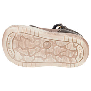 Babies en cuir à paillettes et bride à scratch 