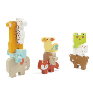 Jeu animaux empilables en bois 24mois+ 10pcs 
