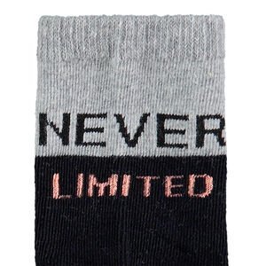 Lot de 2 paires de chaussettes assorties avec inscriptions en jacquard 