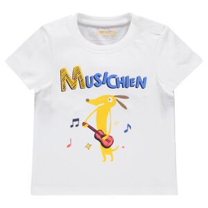 Tee-shirt manches courtes avec print fantaisie 