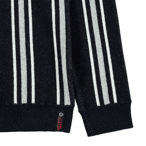 Junior - Pull en tricot à rayures verticales contrastées 