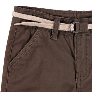 Bermuda en coton avec ceinture tressée amovible 