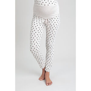 Pantalon de grossesse homewear à pois 