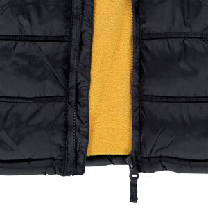 Doudoune unie à capuche doublée micropolaire 