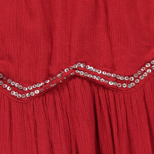 Junior - Robe à bretelles en crêpe avec sequins 