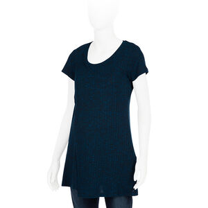 Tunique de grossesse manches courtes côtelée 