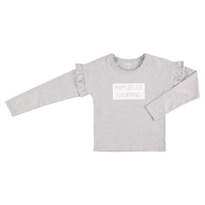 Junior - Tee-shirt manches longues en jersey avec message printé 