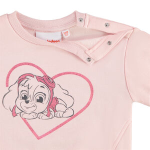 Sweat molleton rose print Pat Patrouille Skye pour bébé fille 