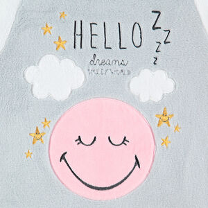 Junior - Pyjama en sherpa avec motif Smiley et détails brodés 