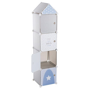 Etagère de rangement colonne - Gris  