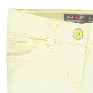 Pantacourt en twill uni coloris fluo 