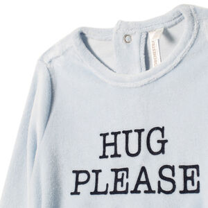 Pyjama en velours à message printé 