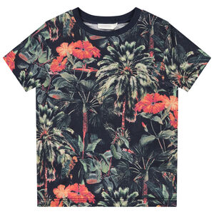 T-shirt manches courtes imprimé forêt tropicale garçon 