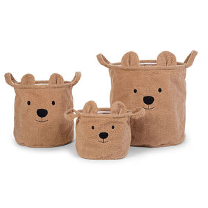 Panier de rangement Teddy 25 x 20 x 20 cm - Beige  