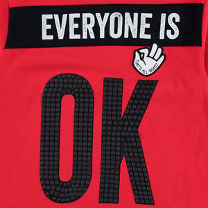 Junior - Tee-shirt manches longues en jersey avec message printé 