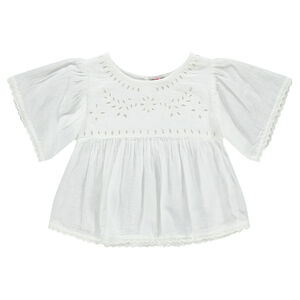 Top large très évasé brodé 