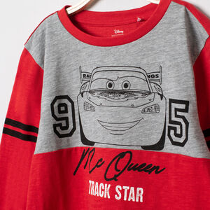 T-shirt manches longues bicolore print Cars Disney 
