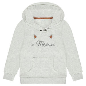 Sweat en molleton avec texte pailleté printé 