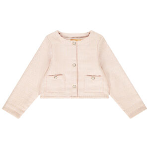 Veste cardigan en jacquard scintillant fille 