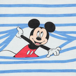 Jogging 3 pièces avec t-shirt rayé print Mickey Disney 