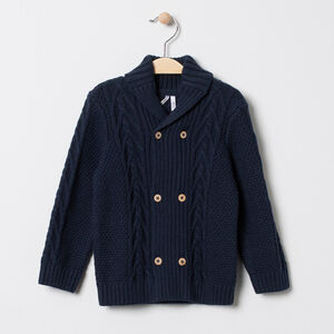 Gilet en tricot fantaisie à double boutonnage 