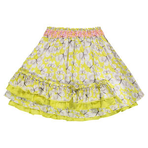 Jupe patineuse à volants imprimée papillons 