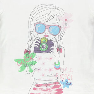 Tee-shirt manches courtes print fantaisie 