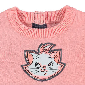 Robe en tricot manches longues avec pois et badge Marie Aristochats Disney  