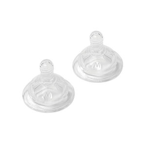 Lot de 2 tétines physiologiques en silicone taille M - 3-6 mois 