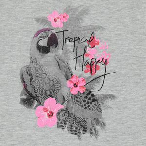 Tee-shirt manches courtes forme boîte print fantaisie 