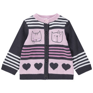 Gilet en tricot à motifs fantaisies 