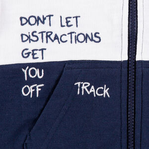 Gilet en molleton tricolore avec message printé 