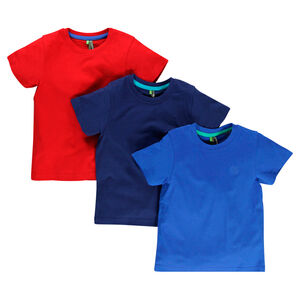 Lot de 3 tee-shirts unis avec logo printé  