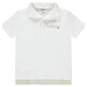 Polo manches courtes avec poche fantaisie 