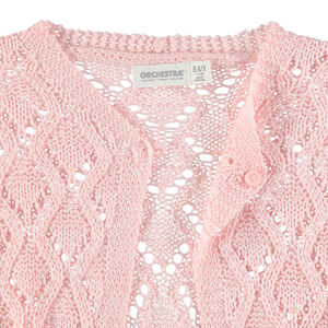 Gilet en tricot ajouré avec finitions à franges 