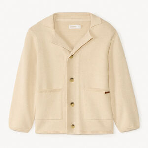 Gilet manches longues en tricot col tailleur garçon 
