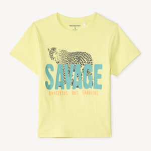 T-shirt manches courtes uni print fantaisie garçon 